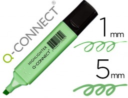 Marcador fluorescente Q-Connect punta biselada tinta verde pastel
